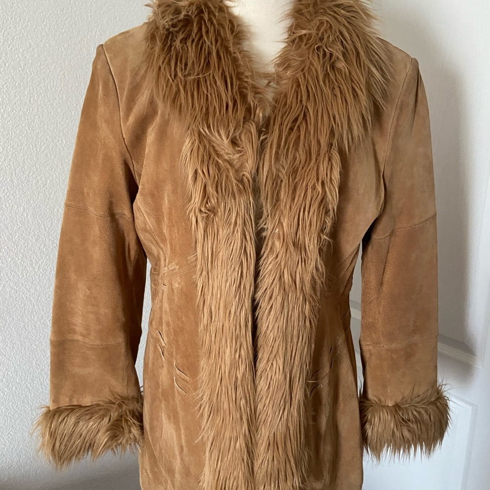 Leather coat L
